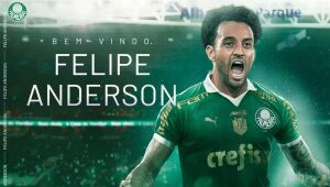 Palmeiras anuncia a contratação de Felipe Anderson 