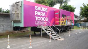 Saúde amplia atendimentos da Carreta Rosa da Mamografia até quarta-feira