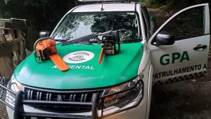 GPA flagra desmatamento ilegal e queima de vegetação em área de preservação na Vila Barros