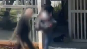 Homem &eacute; filmado agredindo um cachorro na entrada da Esta&ccedil;&atilde;o Suzano