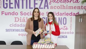Fundo Social recebe 2 toneladas de alimentos arrecadados em competi&ccedil;&atilde;o de gin&aacute;stica art&iacute;stica