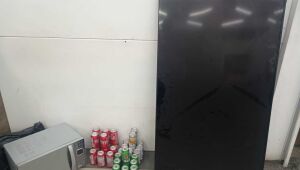 Homem &eacute; preso ap&oacute;s furtar bebidas, micro-ondas e televis&atilde;o de com&eacute;rcio em Mogi 