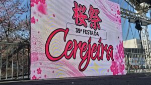 39ª Festa da Cerejeira terá transmissão de Brasil x Noruega em telão neste domingo