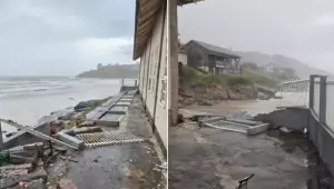 Tsunami meteorol&oacute;gico: entenda o evento raro e r&aacute;pido que atingiu SC