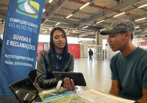 Estação Suzano da CPTM recebe unidade móvel do Complexo Viário do Alto Tietê