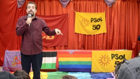 Boulos em Debate sobre “Defesa da Democracia”. (Foto: Sabrina Silva/Divulgação)