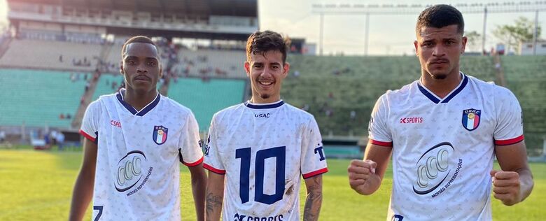 Dener, Felipe Conchal e Patríck (da esquerda para direita) marcaram os gols da vitória do Usac