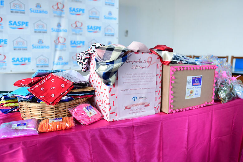 Saspe realiza entrega de 272 lenços para Rede Feminina