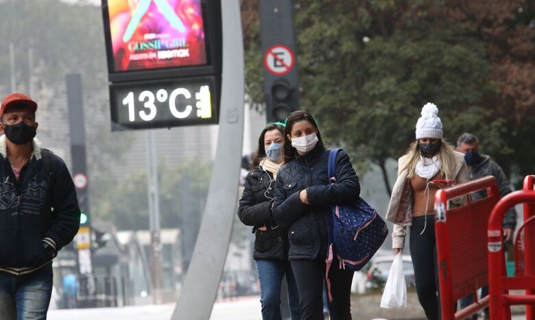 Frio deve tomar conta da região Sudeste nos próximos dias