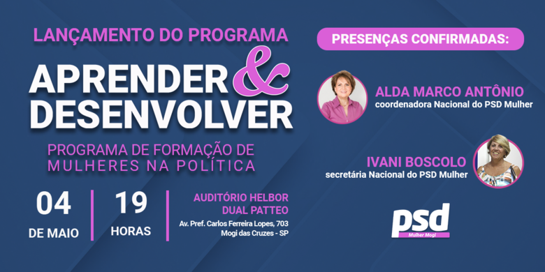PSD de Mogi das Cruzes lança programa de formação política para mulheres