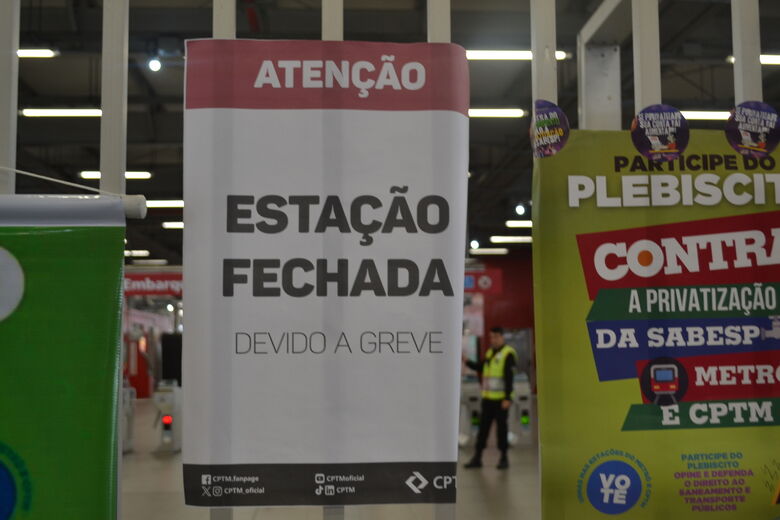 Problemas seguem nas linhas da CPTM por conta da greve