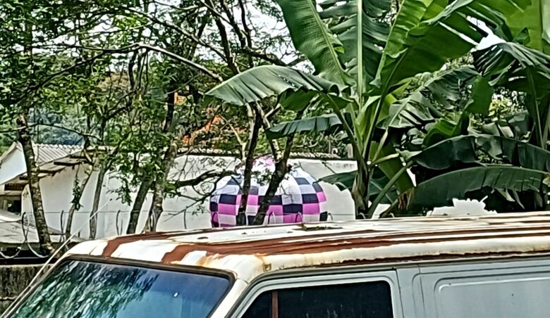 Balão foi flagrado em um sítio localizado em uma das travessas da Estrada Yamashita, no Cocuera