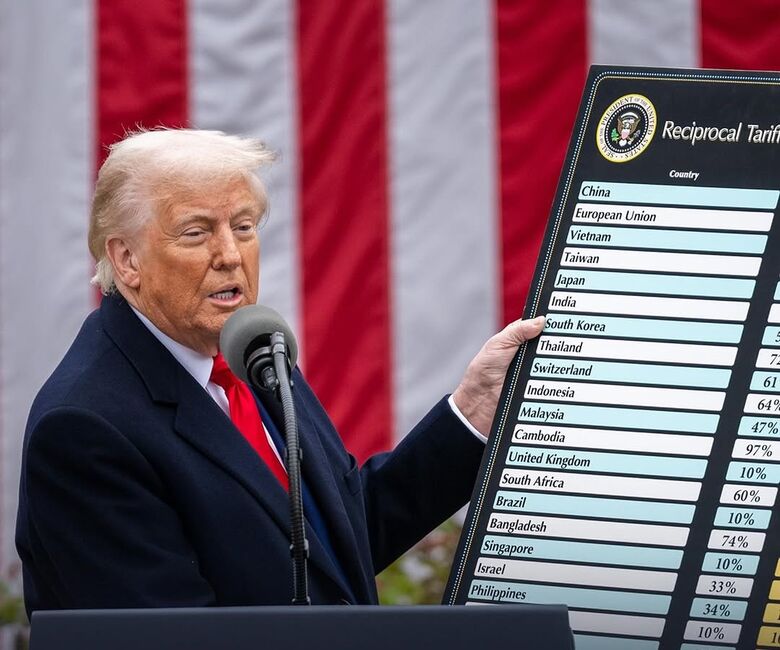 Trump eleva taxação da China para 125% e reduz de 75 países para 10%