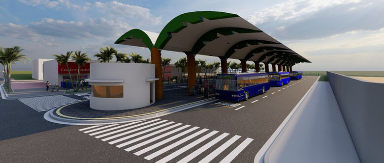 Obra praticamente concluída. Ilustração m ostra como ficará equipamento