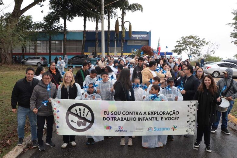 Passeata reforça conscientização sobre erradicação do trabalho infantil em Suzano