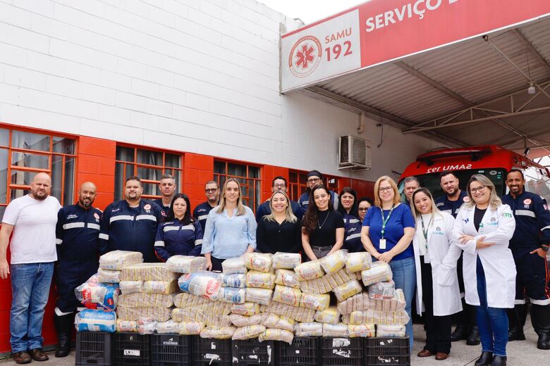 Fundo Social recebe 3,2 mil itens de cesta básica arrecadados pelo Samu