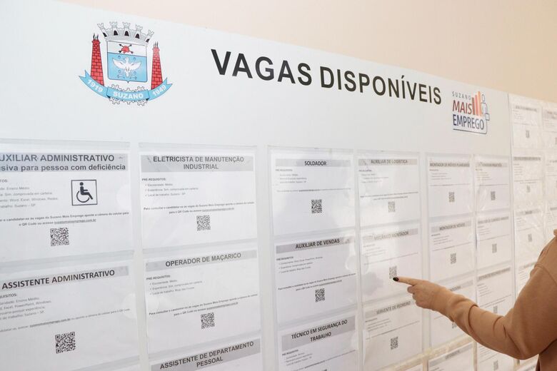 'Suzano Mais Emprego' tem 884 vagas de trabalho disponíveis