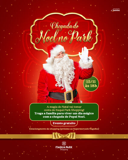 Natal Mágico no Park promete encantar famílias com chegada do Papai Noel