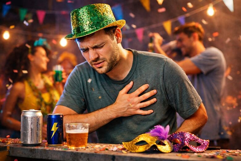 Excessos do Carnaval podem desencadear a síndrome do coração festeiro 