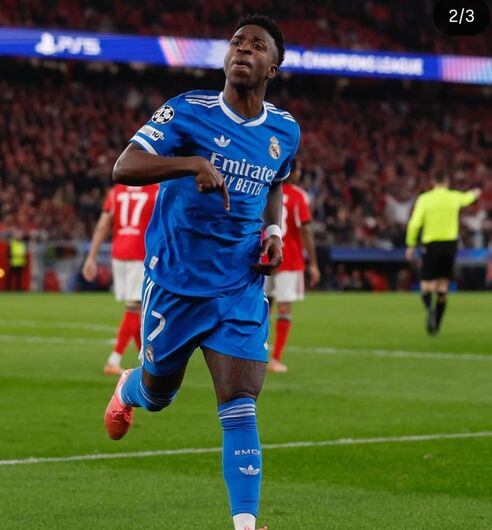 Vini Jr marca golaço e denuncia caso de racismo em Liga dos Campeões