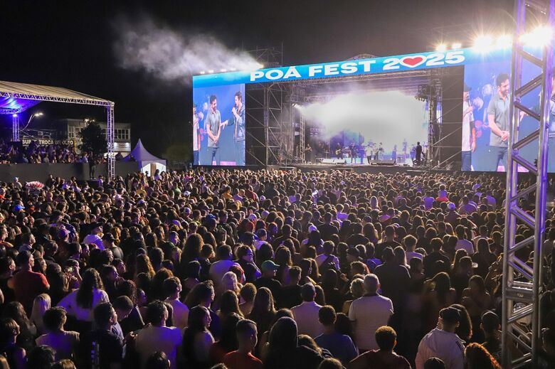 Destaque da programação cultural é o Poá Fest 2026, que acontece na Praça de Eventos Lucília Gomes Felippe 