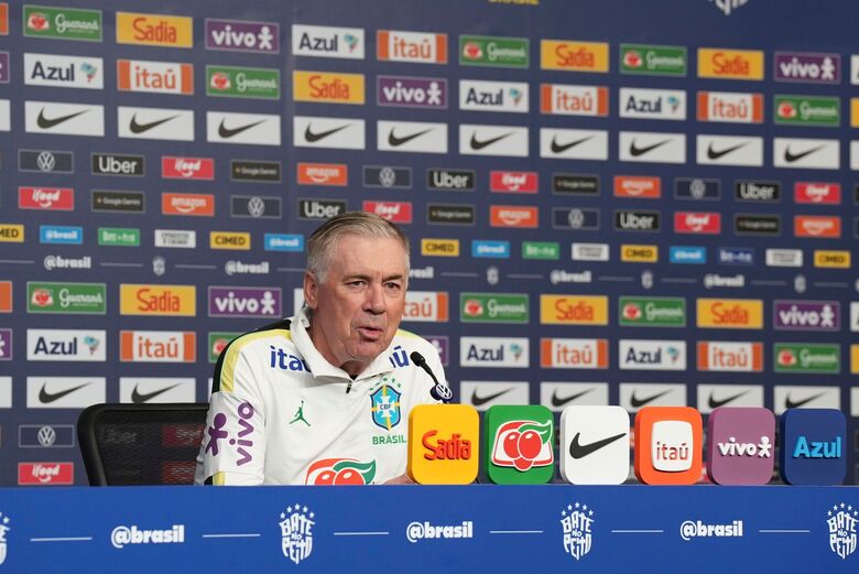 Carlo Ancelotti durante entrevista coletiva pela Seleção Brasileira em Nova Jersey Créditos