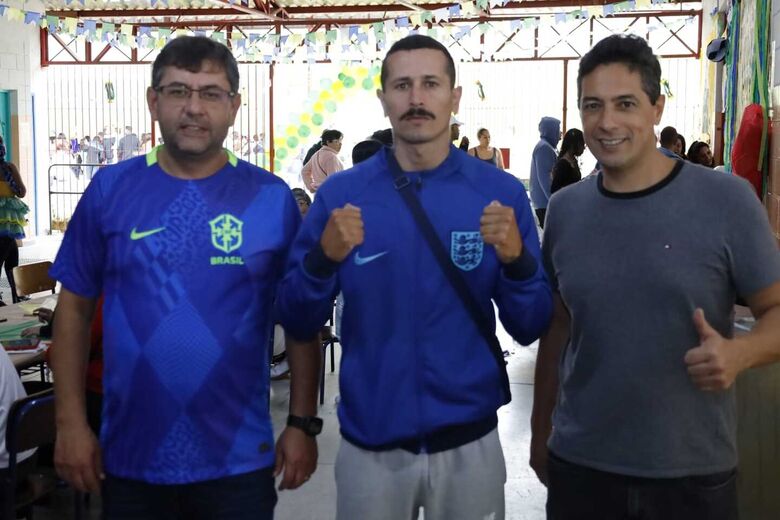 vice-prefeito Said Raful se encontrou com o atleta suzanense Bruno Marcelo Pereira