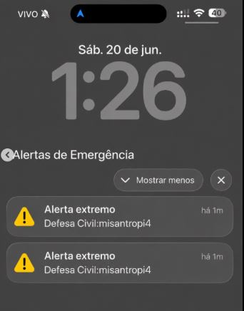  Defesa Civil Nacional tem sistema invadido e dispara alerta falso