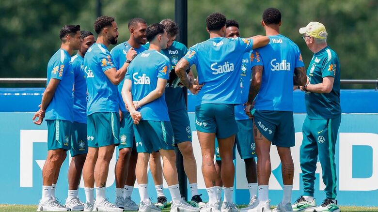 O treino transcorreu de maneira descontraída