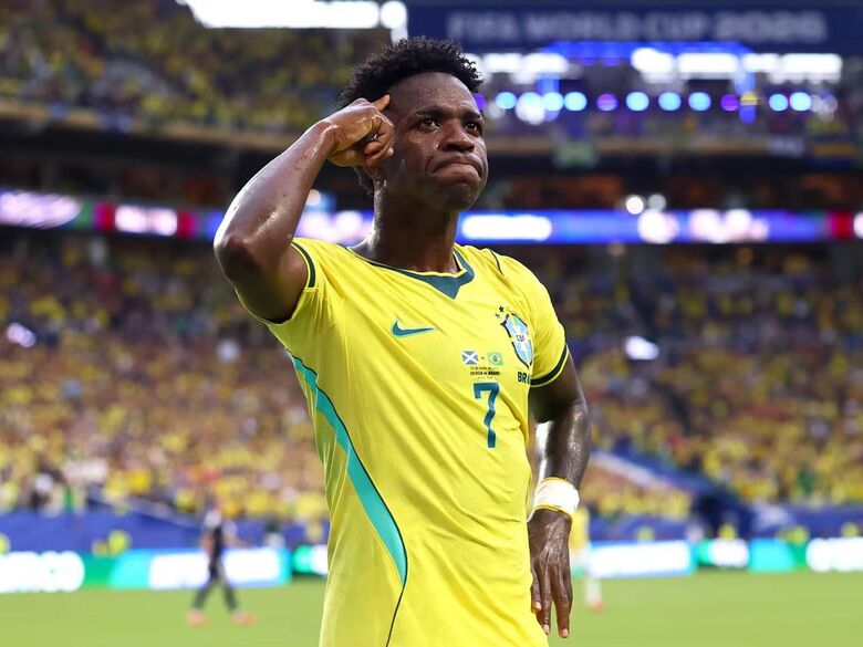 SELEÇÃO BRASILEIRA Venceu a Escócia por 3 a 0 com show de Vini Jr. e o retorno de Neymar. Brasil passou em primeiro na fase de grupos 