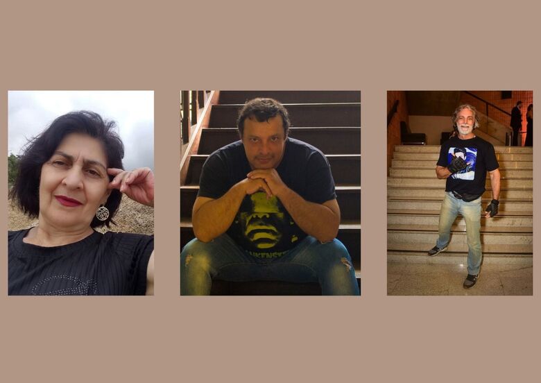 Diretor e produtor do filme, Janderson Rodrigues, Débora Munhys e Victor Wagner Araújo