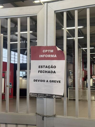A estação de Suzano fechou, nesta terça-feira (4), devido a greve 