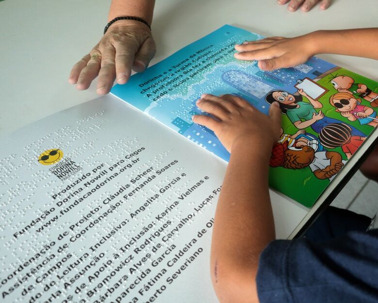 Livros em braile, materiais didáticos em relevo, jogos pedagógicos táteis, recursos sonoros e computadores com softwares leitores de tela são recursos ofertados nas escolas