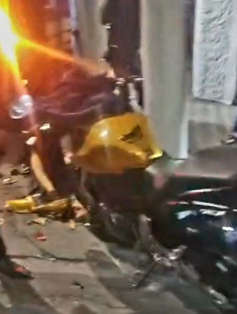 Motociclista fica ferido após acidente com van do transporte complementar no Centro de Suzano