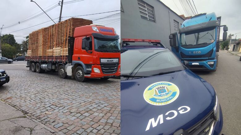 GCM de Suzano recupera dois caminhões roubados em menos de 24 horas
