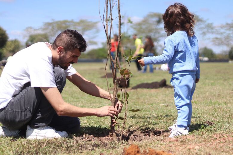 O número foi alcançado com as 86 mudas plantadas nos bairros Jardim São Bernardino (entre as ruas Dez e Herondina Santos) e Jardim Lazzareschi (entre as ruas Masaki Ueda e Antônio Dessy).