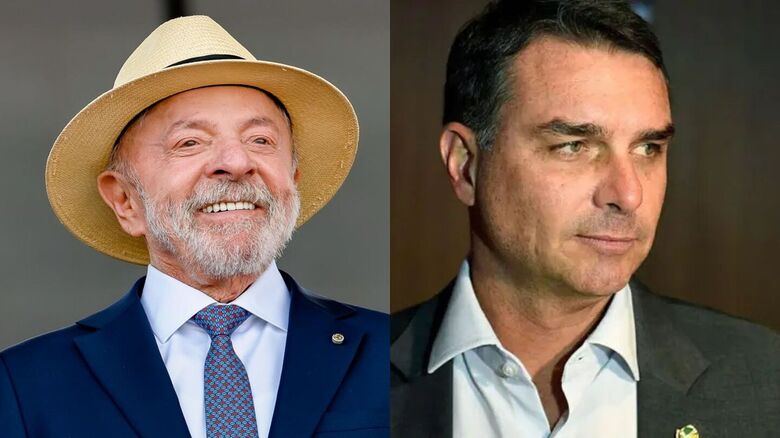 No primeiro turno, Lula aparece com 37%, Flávio tem 30%