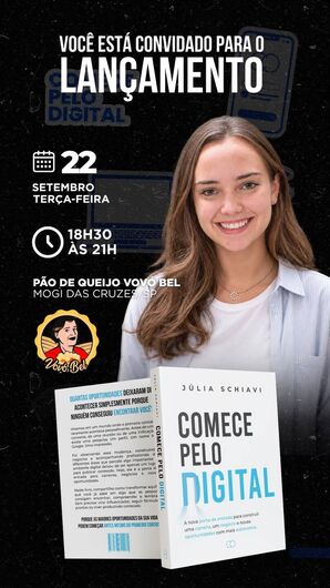 Aos 20 anos, mogiana Júlia Schiavi lança livro sobre ambiente digital