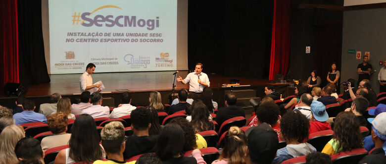 Prefeito de Mogi das Cruzes, Marcus Melo (PSDB), participou da abertura da audiência e, em sua fala, reiterou que é favor de um Sesc para a cidade