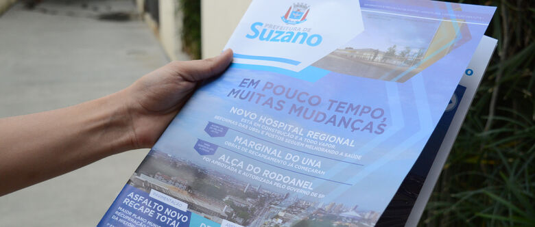 Revista traz ações da Prefeitura de Suzano em setores, como saúde e obras
