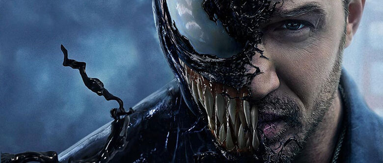 Tom Hardy na pele do anti-herói Venom, que estreia no cinema