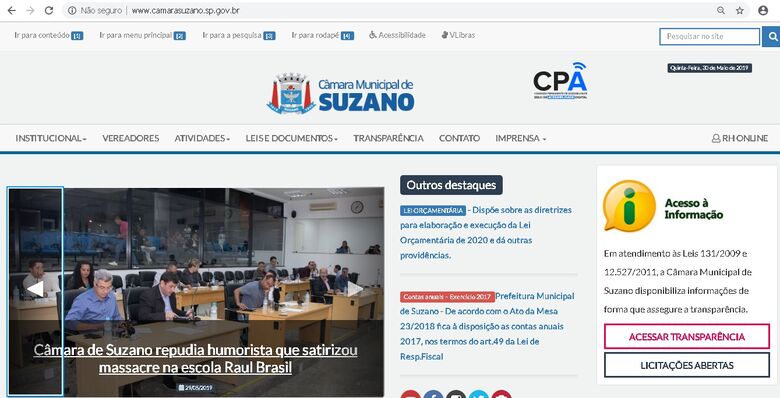 Portal da Câmara de Suzano é pioneiro no Alto Tietê em acessibilidade digital e tem auxiliado outros órgãos públicos da região no processo de adaptação para se tornarem seus sites 100% acessíveis