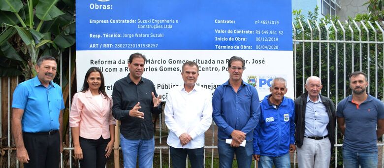 Gian Lopes assina ordem de serviço para reforma da escola Márcio Gomes