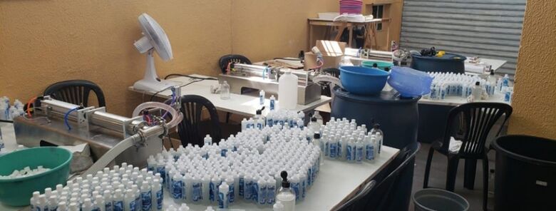 Fábrica clandestina de álcool em gel foi descoberta em Mogi