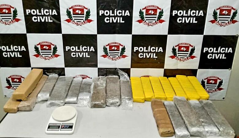 Droga apreendida pela Polícia Civil de Poá